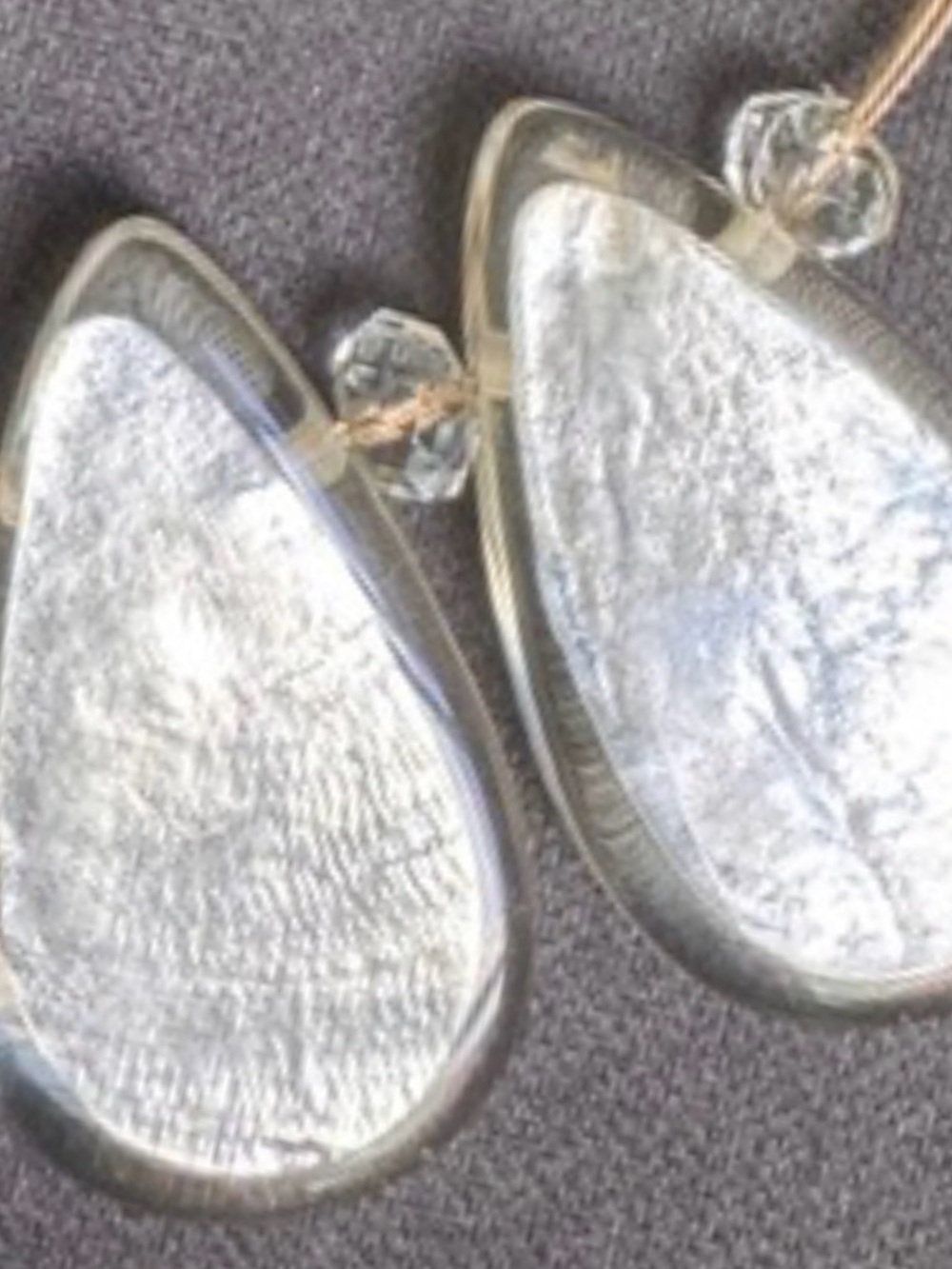 Shell inside Acrylic Casing on Gold Wire - Picture 4 of 4